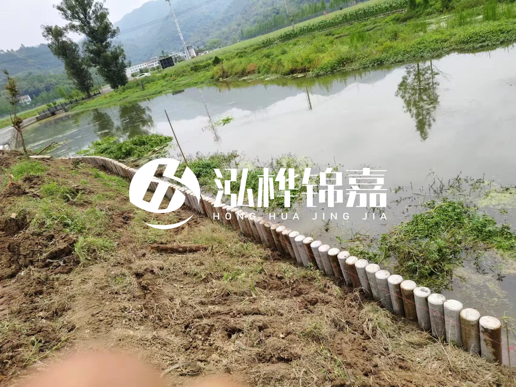 安順市挖機打木樁專業施工-河道水泥樁護坡多少錢一米？