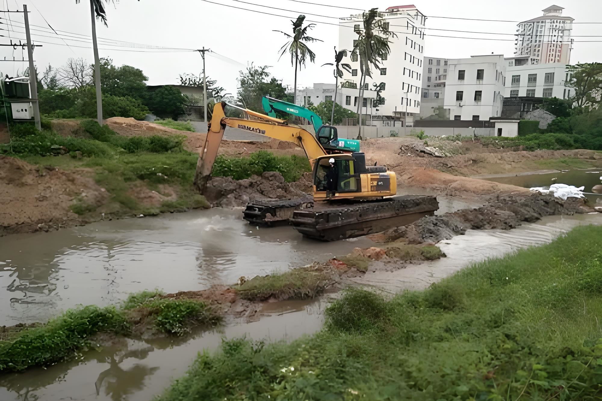 湖南水挖清淤團隊泓樺錦嘉-挖掘機怎么挖塘清淤?